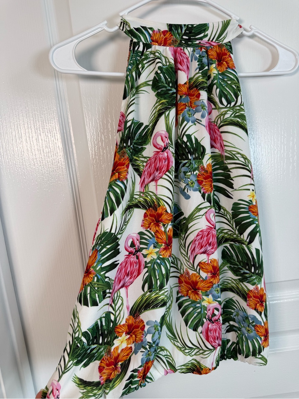 Rachel Zoe Tropical Flamingo Print Skirt - Pink, Green & Orange (029)